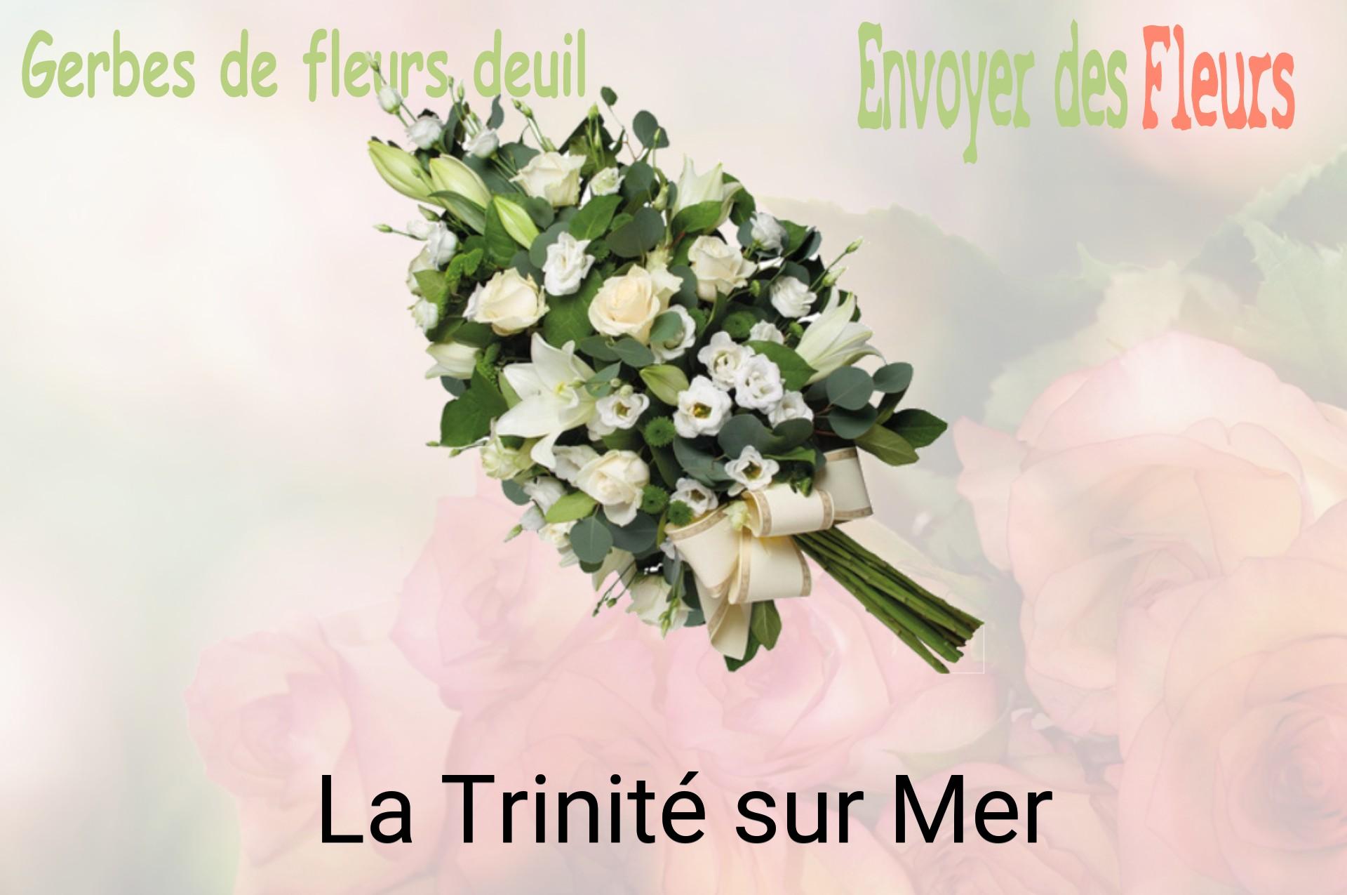 Gerbe de fleurs de deuil livrée à La Trinité-sur-Mer